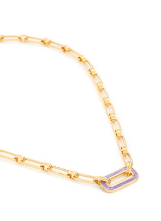 Detail View - Click To Enlarge - MISSOMA - 18k Gold Plated Enamelled Link Necklace