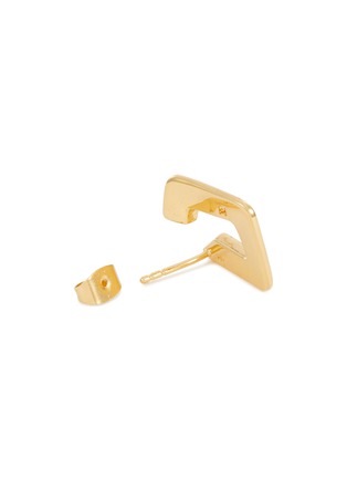 Detail View - Click To Enlarge - MISSOMA - 18k Gold Plated Small Open Square Hoop Earrings