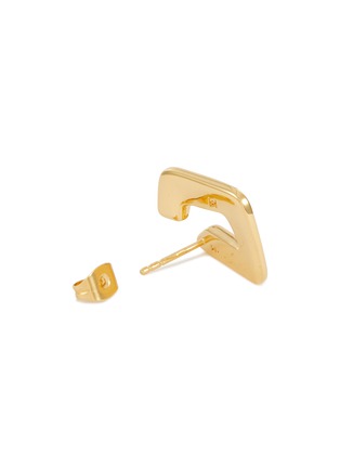 Detail View - Click To Enlarge - MISSOMA - 18k Gold Plated Enamelled Small Open Square Hoop Earrings