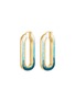 Main View - Click To Enlarge - MISSOMA - 18k Gold Plated Enamelled Statement Hoop Earrings