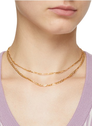 Figure View - Click To Enlarge - MISSOMA - Filia 18k Gold Plated Double Row Chain Necklace