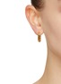 Figure View - Click To Enlarge - MISSOMA - 18k Gold Plated Enamelled Small Oblong Hoop Earrings
