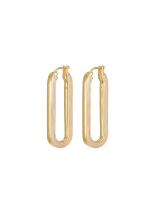 Main View - Click To Enlarge - MISSOMA - 18k Gold Plated Enamelled Large Oblong Hoop Earrings