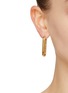 Figure View - Click To Enlarge - MISSOMA - 18k Gold Plated Enamelled Large Oblong Hoop Earrings