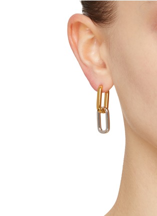 Figure View - Click To Enlarge - MISSOMA - Sterling Silver 18k Gold Plated Link Drop Earrings