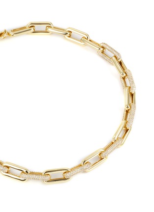 Detail View - Click To Enlarge - CZ BY KENNETH JAY LANE - Cubic Zirconia Gold Plated Brass Chain Bracelet