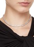 Figure View - Click To Enlarge - CZ BY KENNETH JAY LANE - Cubic Zirconia Rhodium Plated Brass Tennis Necklace