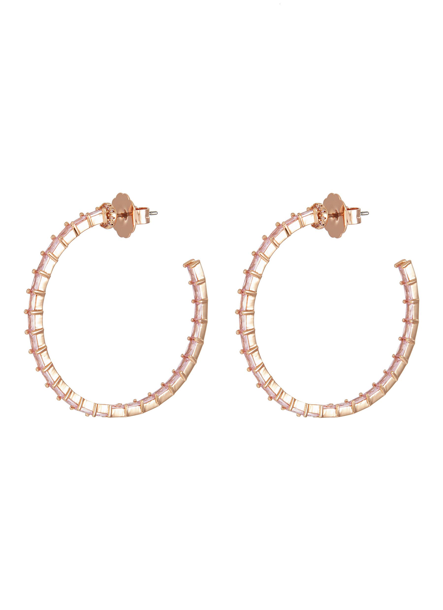 CZ BY KENNETH JAY LANE Cubic Zirconia Rhodium Plated Brass Half
