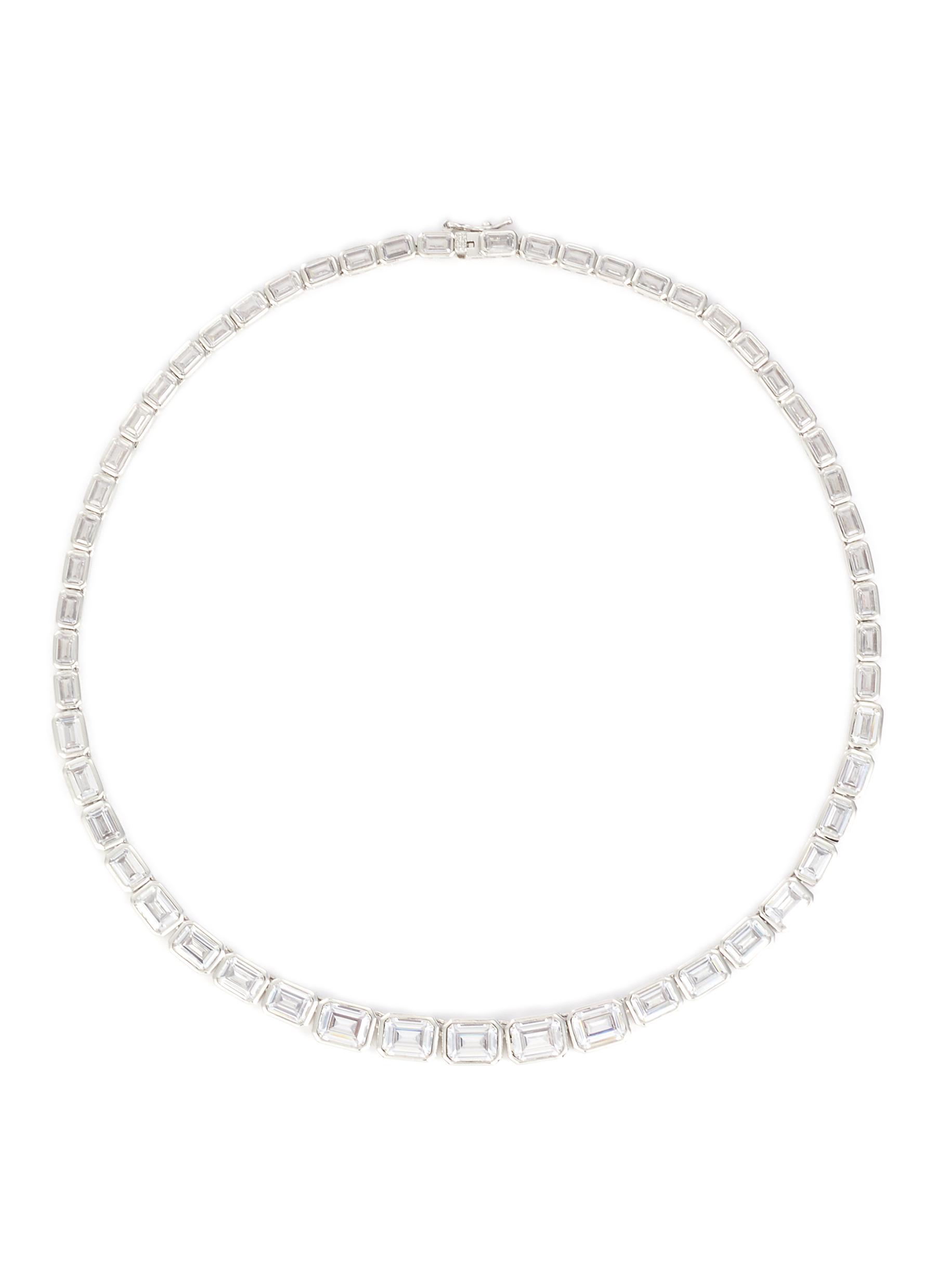 Rhodium plated hotsell brass necklace