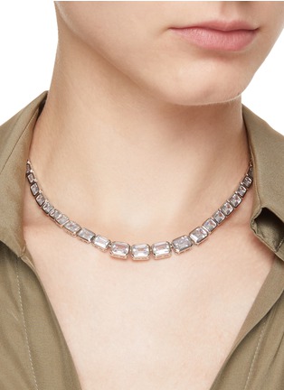 Rhodium plated brass necklace hot sale
