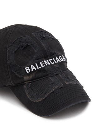 Detail View - Click To Enlarge - BALENCIAGA - BB Destroyed Baseball Cap