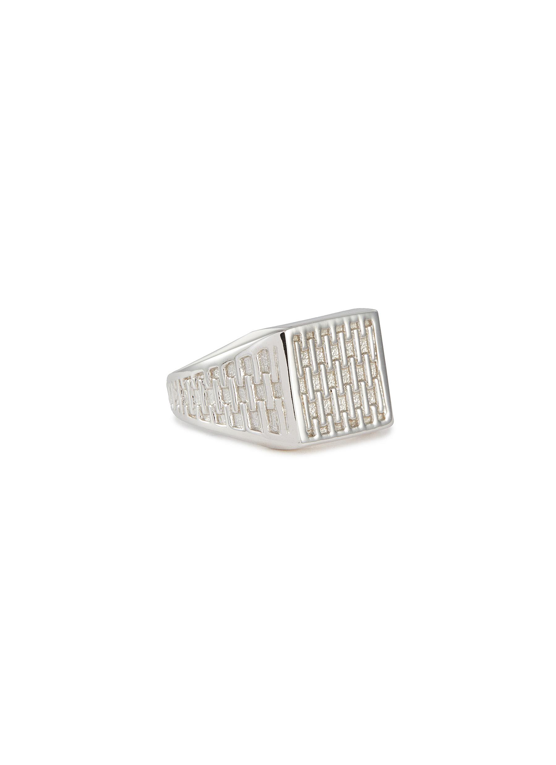 MISSOMA STERLING SILVER WOVEN SIGNET RING