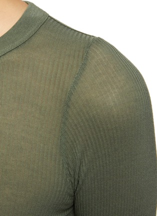  - RICK OWENS  - Ribbed Jersey Knit T-Shirt