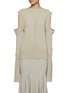 Main View - Click To Enlarge - RICK OWENS  - Sleeve Cutout Cotton Knit Sweater