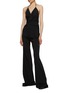 Figure View - Click To Enlarge - RICK OWENS  - Bias Ribbed Knit Panel Pants