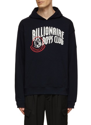 Main View - Click To Enlarge - MONCLER - x Billionaire Boys Club Logo Print Cotton Hoodie
