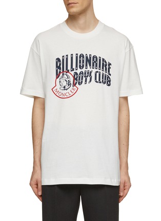 Main View - Click To Enlarge - MONCLER - x Billionaire Boys Club Logo Print Cotton T-Shirt