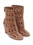 Detail View - Click To Enlarge - ALAÏA - Vienne 100 Perforated Suede Boots