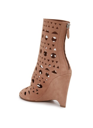  - ALAÏA - Vienne 100 Perforated Suede Boots