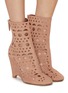 Figure View - Click To Enlarge - ALAÏA - Vienne 100 Perforated Suede Boots