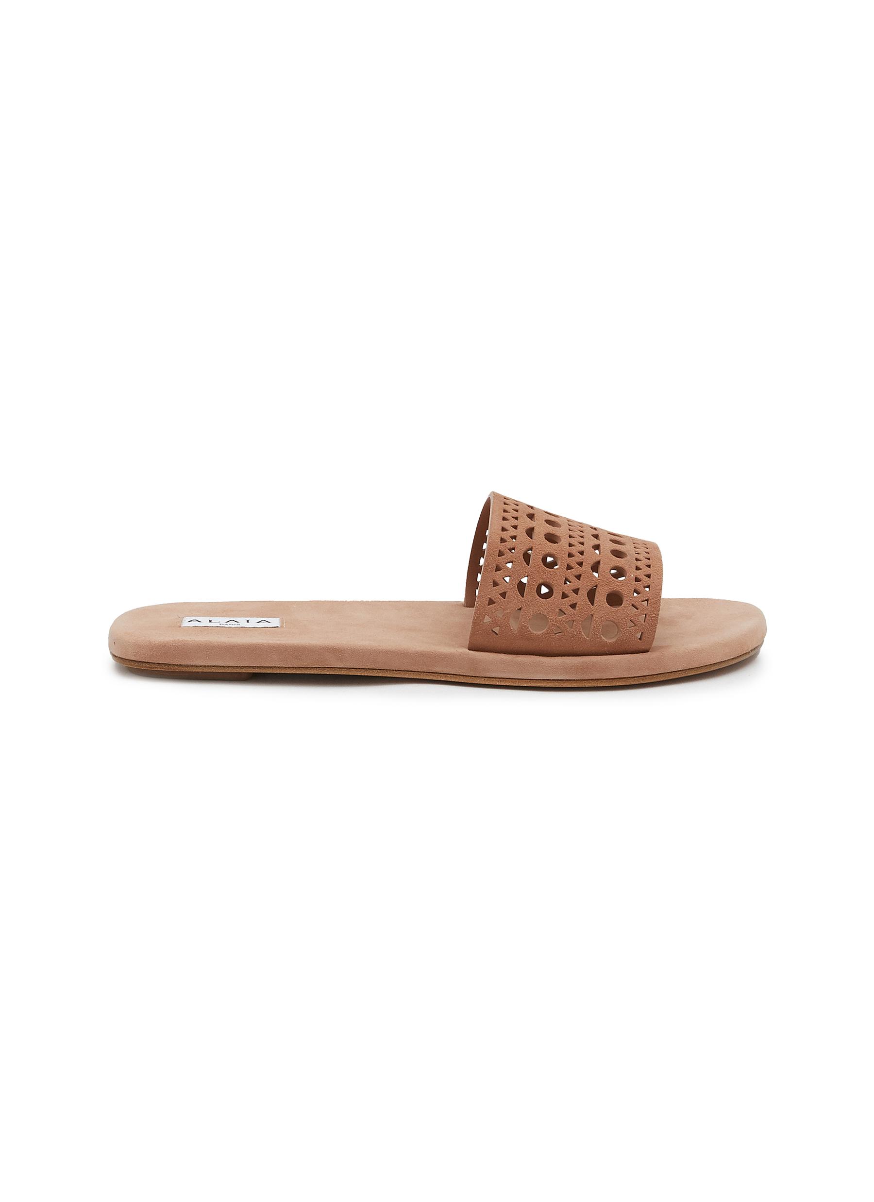Perforated Vienne Suede Sandals