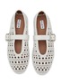Detail View - Click To Enlarge - ALAÏA - Vienne Perforated Leather Ballerina Flats