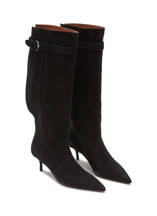 Detail View - Click To Enlarge - ALAÏA - 55 Tall Suede Boots