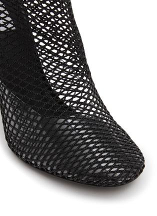 Detail View - Click To Enlarge - ALAÏA - 100 Mesh Leather Wedge Boots