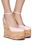 Figure View - Click To Enlarge - ALAÏA - 140 Cork Heel Wedge Heels