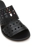 Detail View - Click To Enlarge - ALAÏA - 55 Perforated Vienne Leather Heeled Sandals