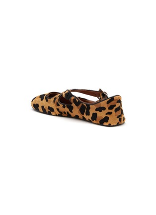  - ALAÏA - Crisscross Strap Leopard Print Leather Ballerina Flats