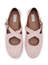 Detail View - Click To Enlarge - ALAÏA - Crinkle Effect Patent Leather Ballerina Flats