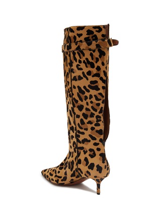  - ALAÏA - 55 Cutout Back Leopard Print Leather Knee-High Boots