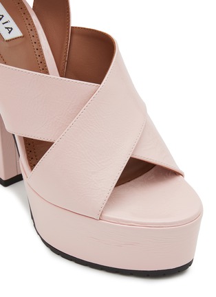 Detail View - Click To Enlarge - ALAÏA - 140 Patent Leather Platform Sandals