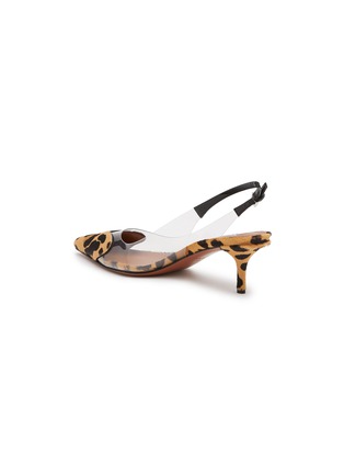  - ALAÏA - 55 Leopard Pattern Transparent Slingback Pumps