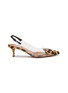 Main View - Click To Enlarge - ALAÏA - 55 Leopard Pattern Transparent Slingback Pumps