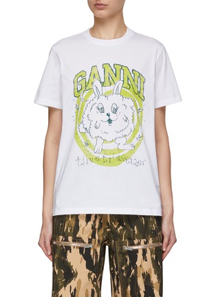 Main View - Click To Enlarge - GANNI - Bunny Time Traveller T-Shirt