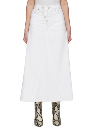 Main View - Click To Enlarge - GANNI - Double Fly Maxi Denim Skirt