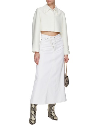Figure View - Click To Enlarge - GANNI - Double Fly Maxi Denim Skirt