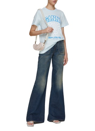 Figure View - Click To Enlarge - GANNI - Flower Printed T-shirt