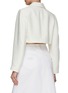 Back View - Click To Enlarge - GANNI - Slub Linen Cropped Jacket