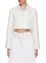 Main View - Click To Enlarge - GANNI - Slub Linen Cropped Jacket