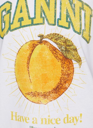 - GANNI - Peach Graphic T-Shirt
