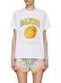 Main View - Click To Enlarge - GANNI - Peach Graphic T-Shirt