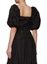 Back View - Click To Enlarge - GANNI - Jacquard Puff Sleeve Blouse