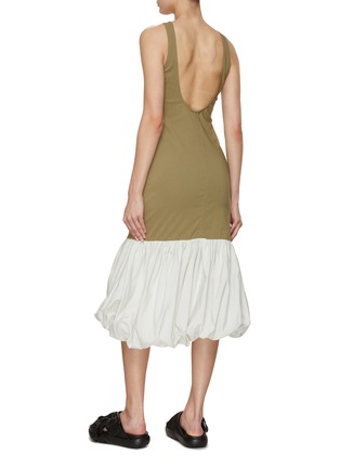 Back View - Click To Enlarge - GANNI - Balloon Taffeta Midi Dress