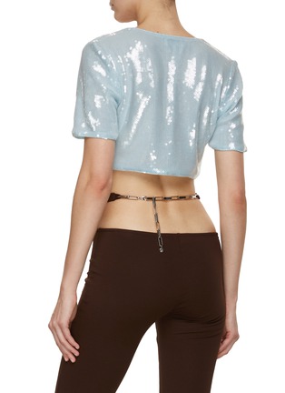 Back View - Click To Enlarge - GANNI - Sequined Blouse