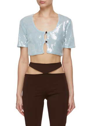 Main View - Click To Enlarge - GANNI - Sequined Blouse