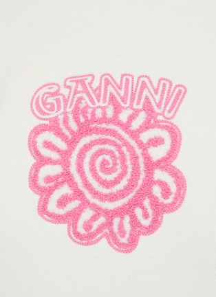 GANNI | Embroidered Flower Oversized Hoodie | Women | Lane Crawford