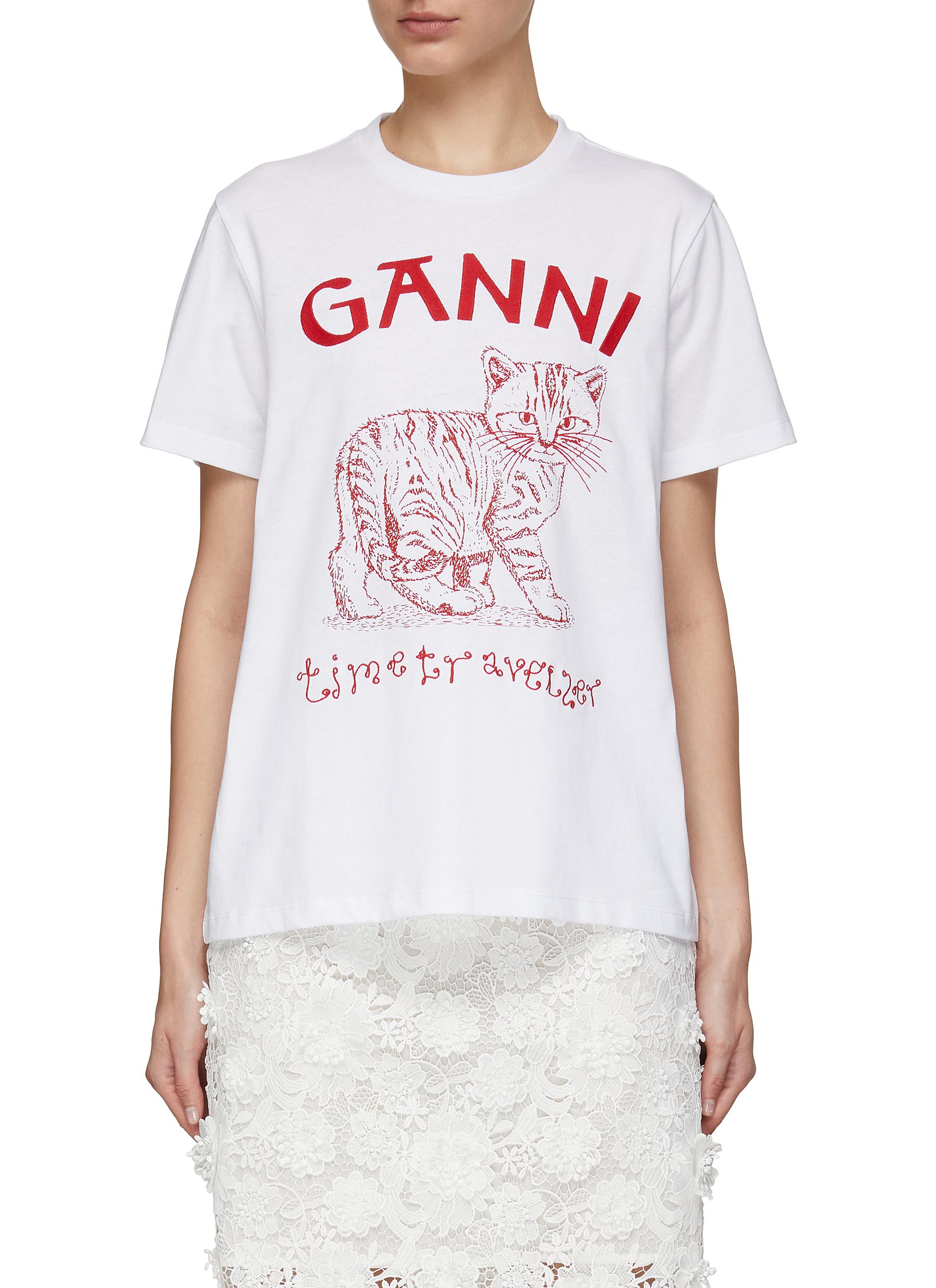 GANNI, Cat Print T-Shirt, Women